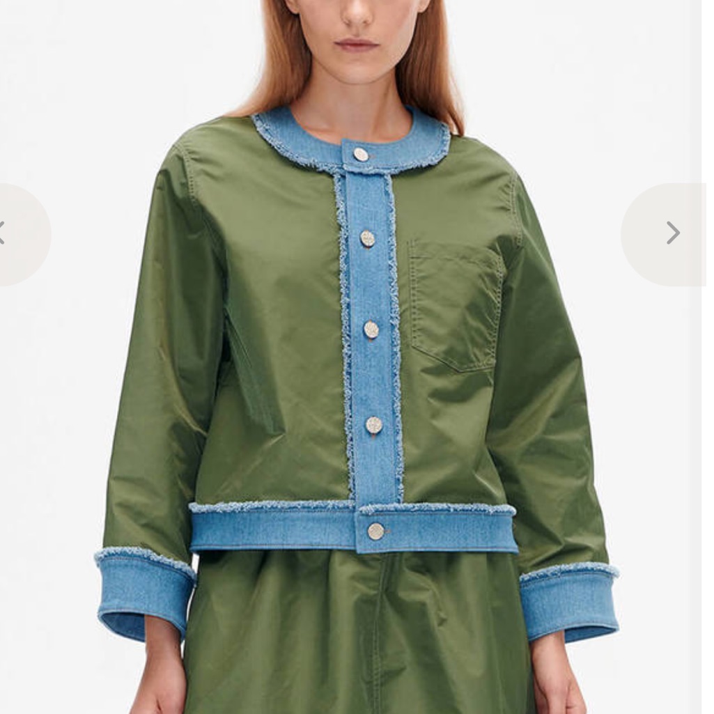 Baum Und Pferdgarten Babette Jacket In Azurine Spring Moss